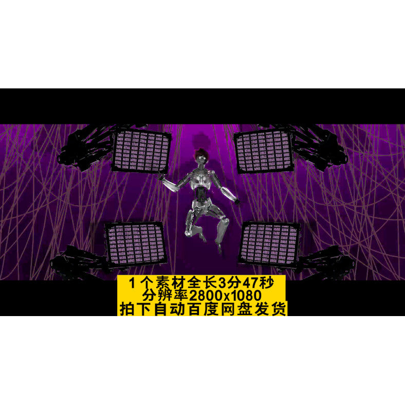 VJ LOOP | 🤖 AI Tech Robot 3D Opener – LED Background Visual for Club/KTV 👁️⚡ [MICHIGO STUDIO]