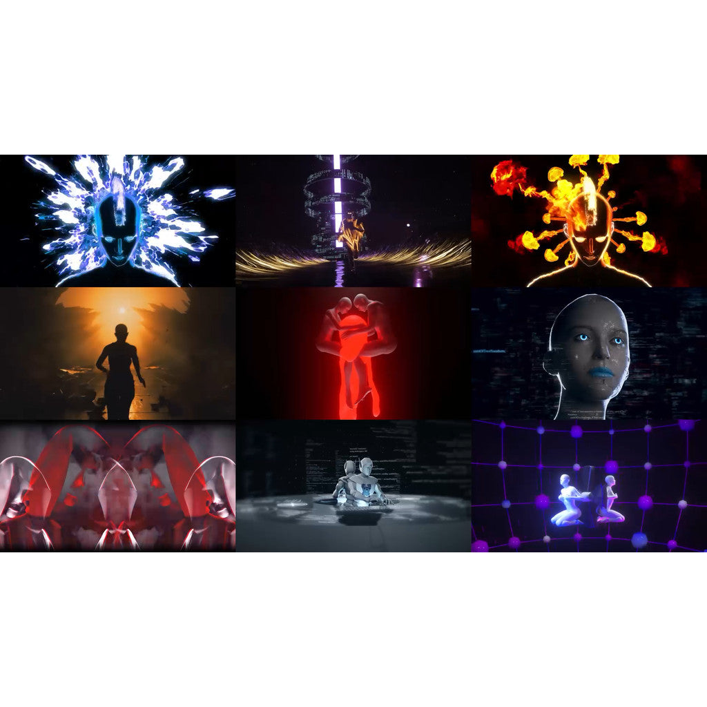 🎥 VJ LOOP | Futuristic Motion Characters with Dreamy Rhythm LED Visuals 🤖🌌🎶 [ MICHIGO STUDIO ]