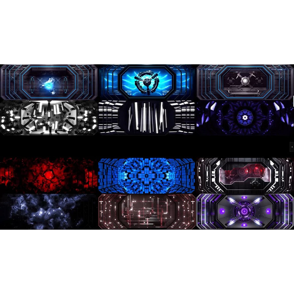 🎥 VJ LOOP | Widescreen Ice 3D Industrial Line Abstract LED Visuals 🧊⚙️📈 [ MICHIGO STUDIO ]