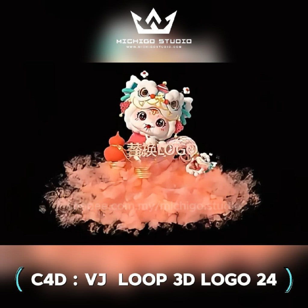 🌀 VJ 3D LOOP LOGO  | Custom C4D + Octane for DJ, Club & KTV [24]