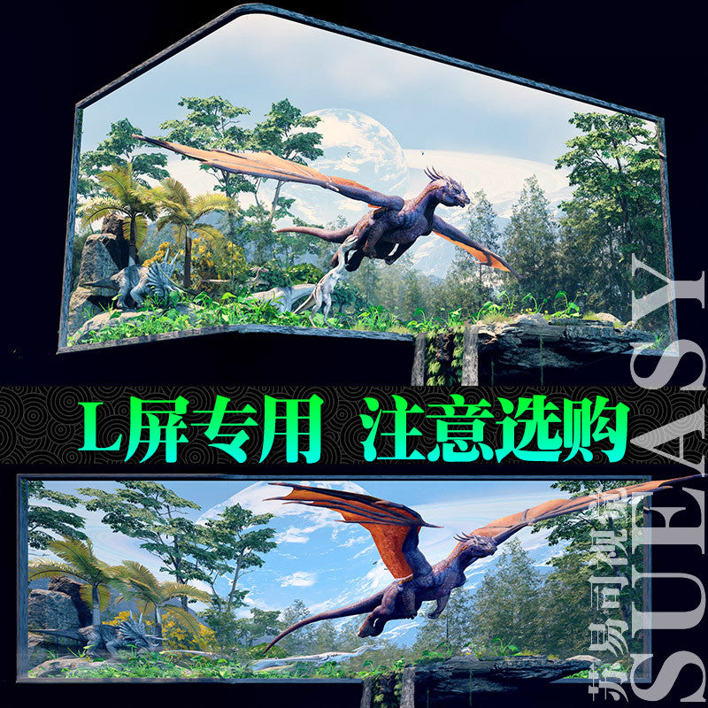 🎥 VJ LOOP | Naked-Eye 3D Western Dragon 8K Billboard Visual for Mall/Street 🐉🛍️ [MICHIGO STUDIO]