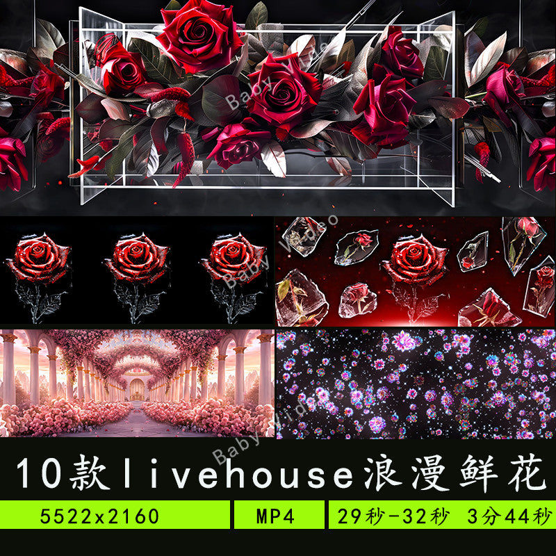 🎥 VJ LOOP | Romantic Rose Valentine Wedding LED Background for Party 🌹💍🎥 [ MICHIGO STUDIO ]