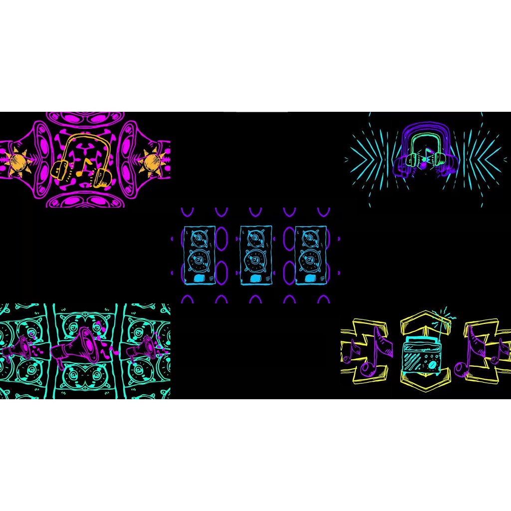 VJ LOOP | 🎨 Animated Chinese Bounce Line Art – Abstract Rhythm LED Visuals 🇨🇳🌀 [MICHIGO STUDIO]