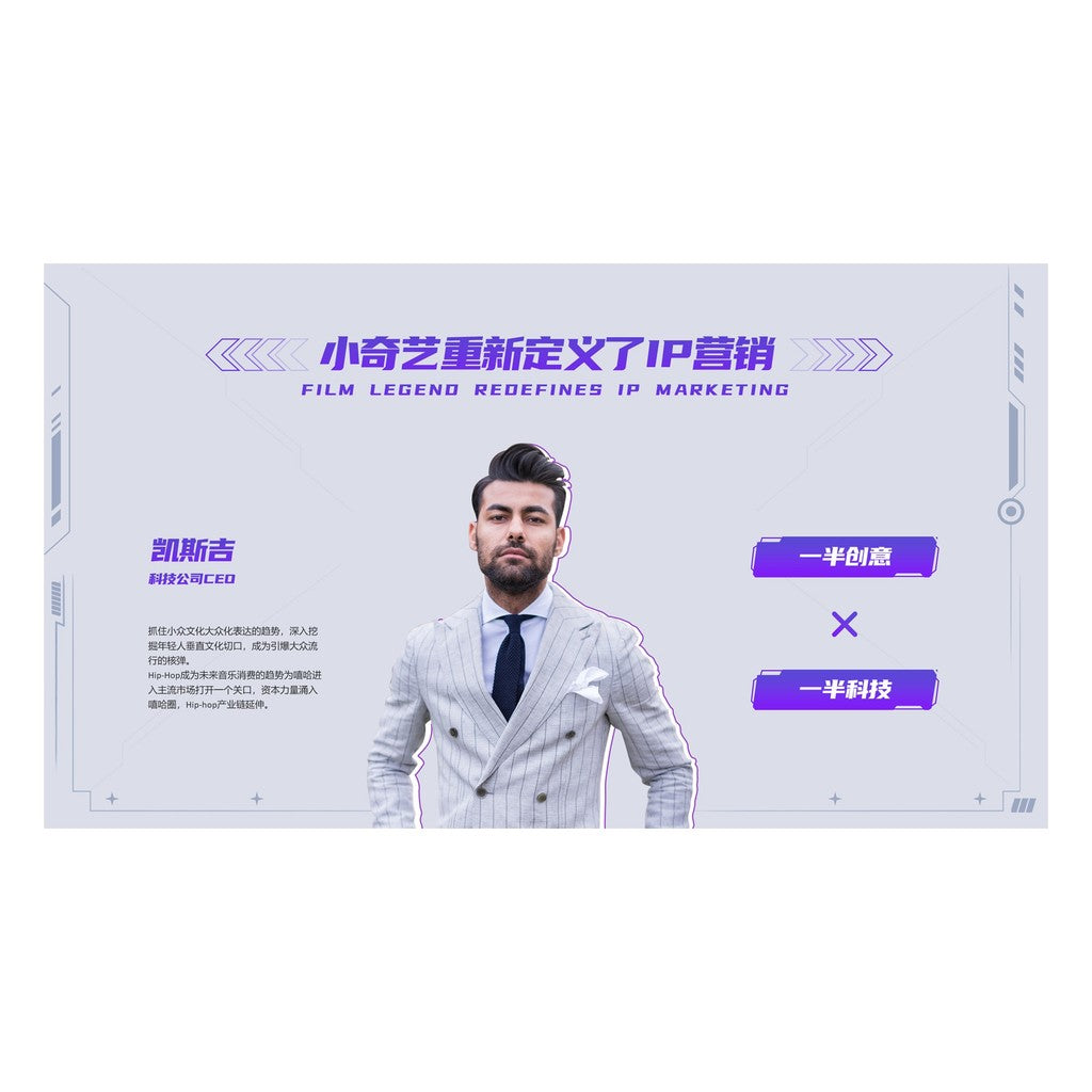 POWERPOINT TEMPLATE 147 | 🎬 Film IP Video App Platform Project Report 27 Pages Universal PPT Template [ MICHIGO STUDIO ]