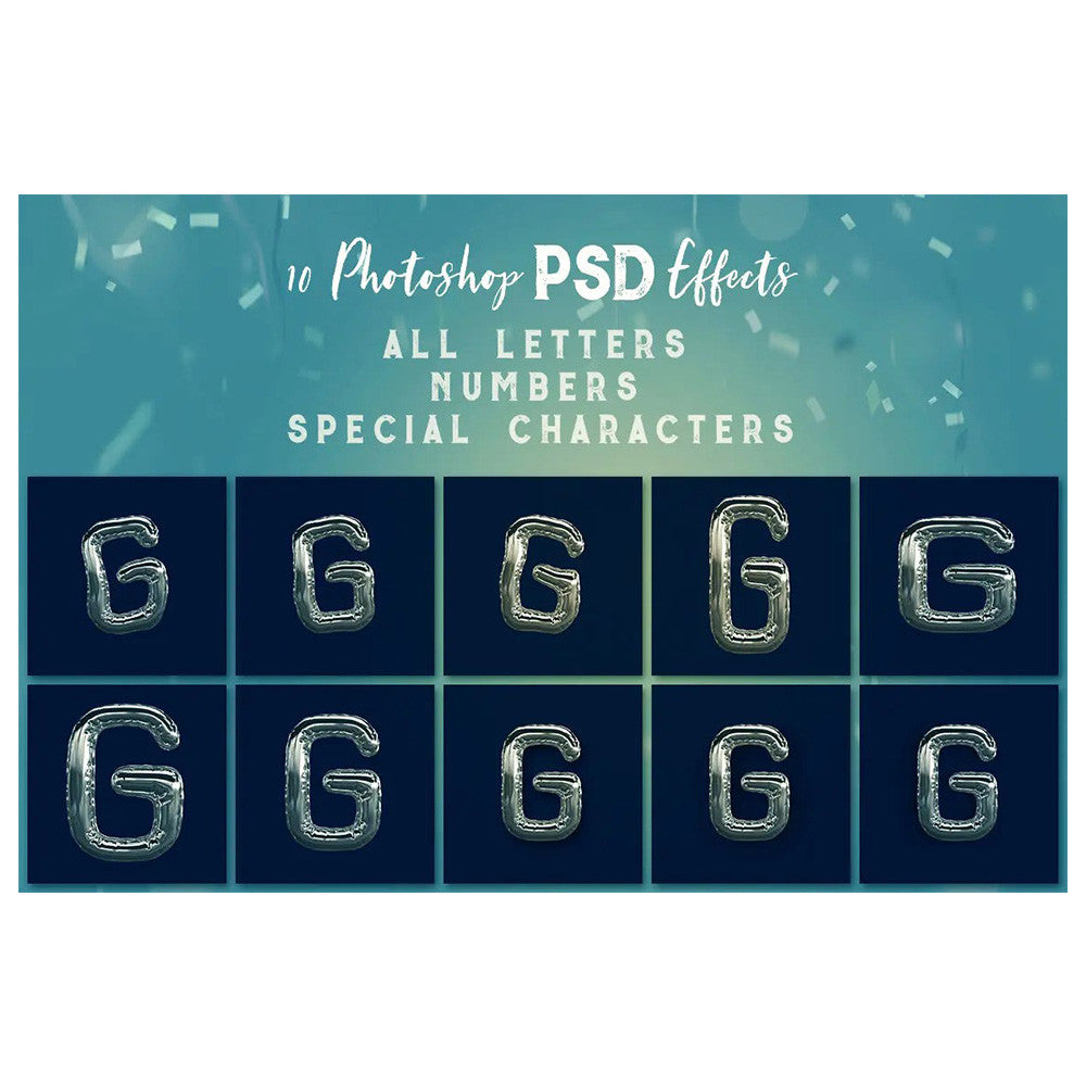 🎨 PSD TEMPLATE | Gold Foil Balloon 3D Font Effect PSD Template [MICHIGO STUDIO]