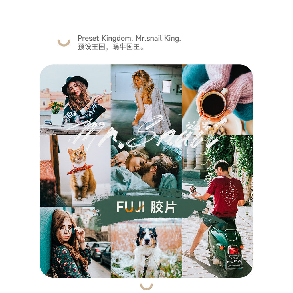📸 Mr.241 Fuji Film - Lightroom Preset (Mobile, Capcut, DaVinci, PS)