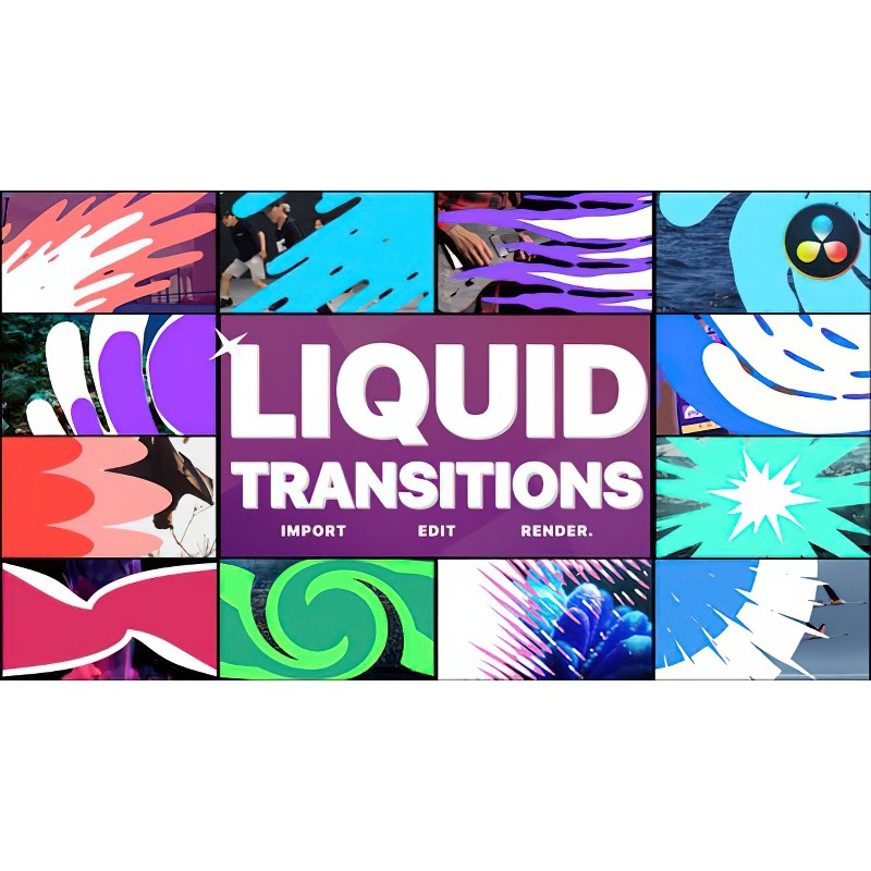 💧 Liquid Transitions | 12 Hand-Drawn Frame-by-Frame FX [MICHIGO STUDIO]