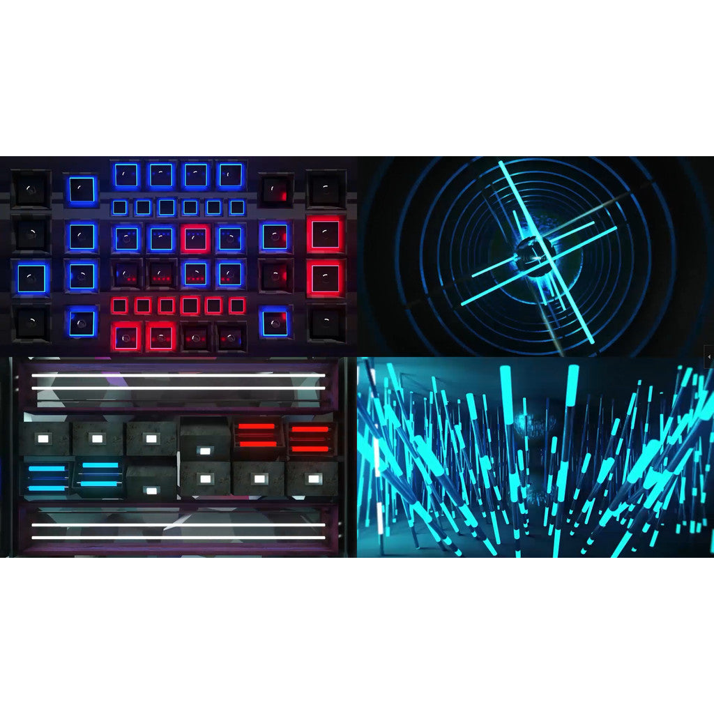 🎥 VJ LOOP | Industrial Mechanical Rhythm Tech Abstract LED Visuals for Bar 🏭⚙️🎵 [ MICHIGO STUDIO ]