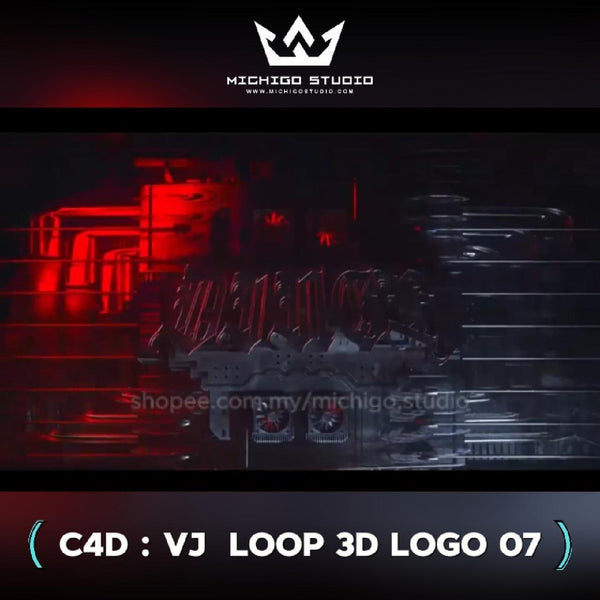 🌀 VJ 3D LOOP LOGO  | Custom C4D + Octane for DJ, Club & KTV [07]