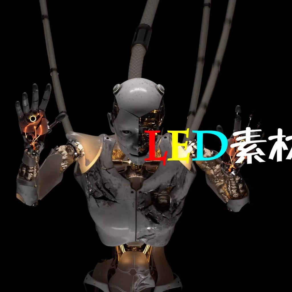 VJ LOOP | 👽 3D Holographic EDM Sci-Fi Robot – Club/KTV LED Shock Visual VJ 🎶🤯 [MICHIGO STUDIO]