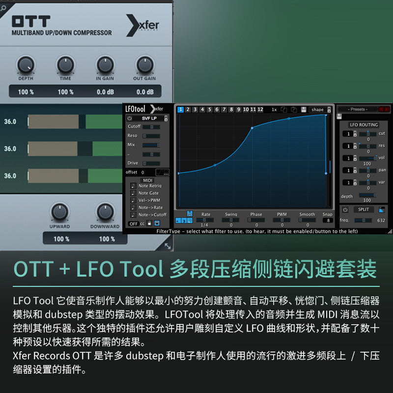 🎚 OTT & LFO Tool Bundle | Multiband Compression, Sidechain & Mixing Effects Pack [MICHIGO STUDIO]