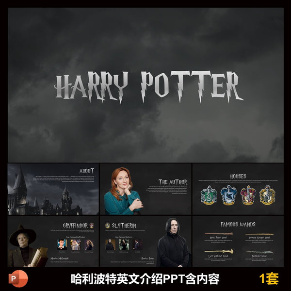 PPT | 🧙‍♂️ Harry Potter Movie Review & Book Sharing Dynamic Presentation 15 Slides [MICHIGO STUDIO]