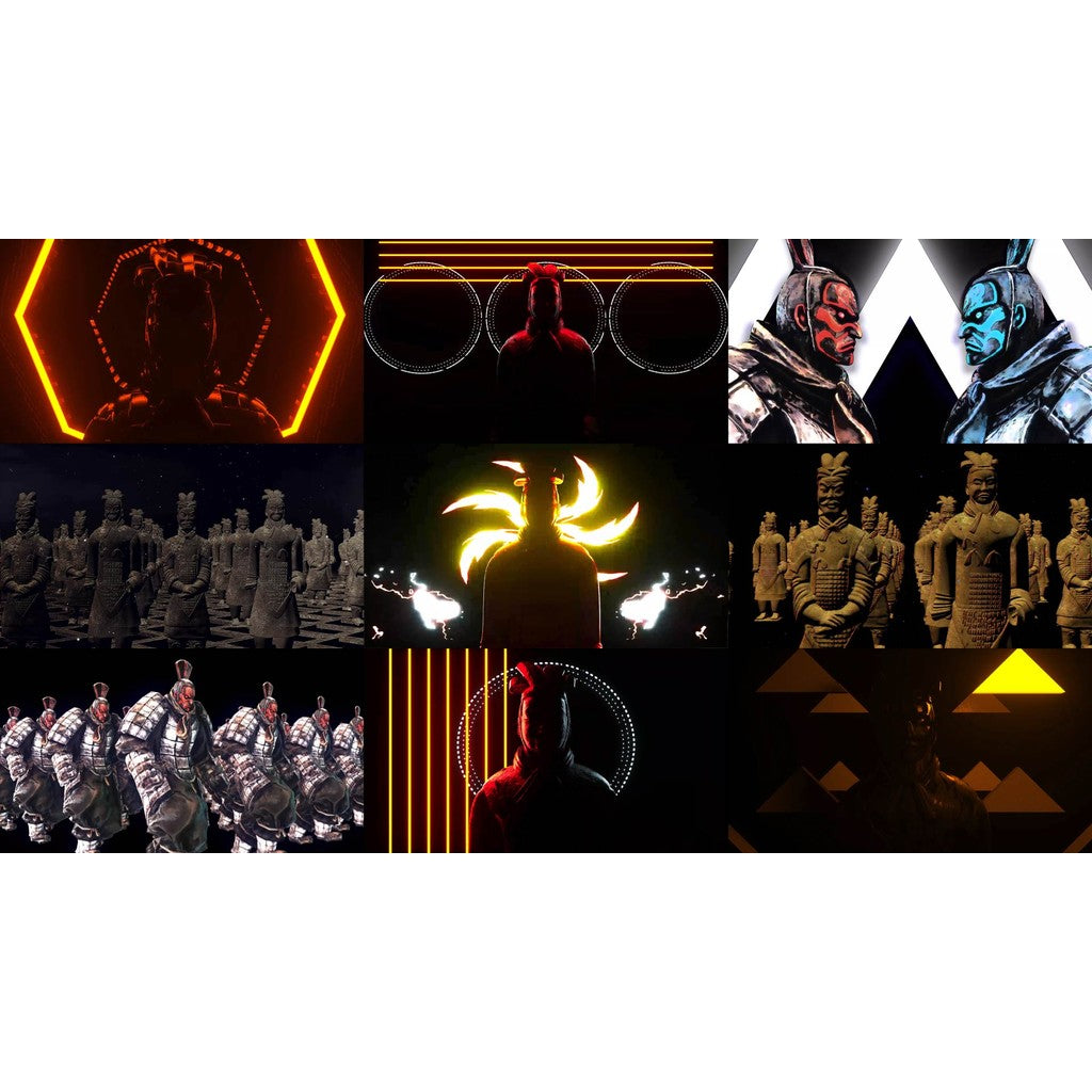 🎥 VJ LOOP | Terracotta Warrior Rhythm LED Stage Background for Club ⚔️🏯💃 [ MICHIGO STUDIO ]