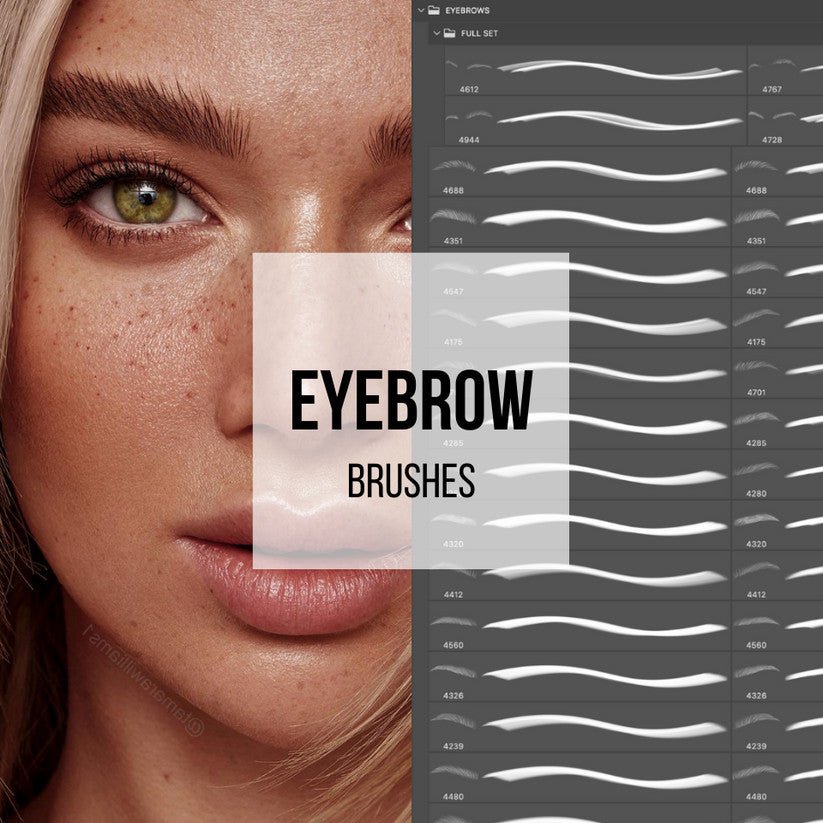 🖌️ PS BRUSHES | 36 Eyebrow Brushes 👁️ Add Natural Density & Fill Gaps [ MICHIGO STUDIO ]