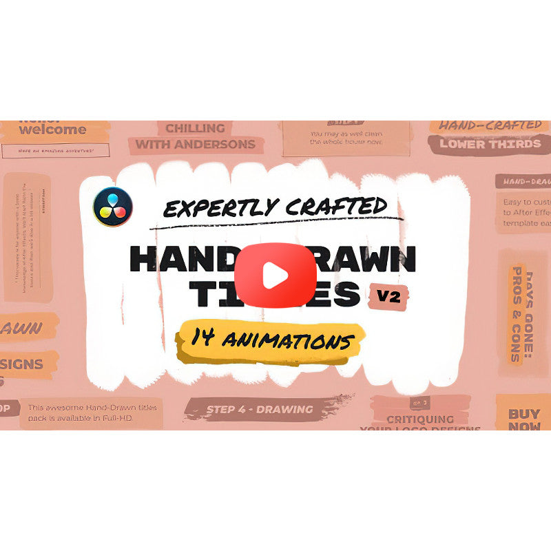 🖌️ Hand Drawn Brush Titles | 14+ Cartoon Marker Text Presets [MICHIGO STUDIO]