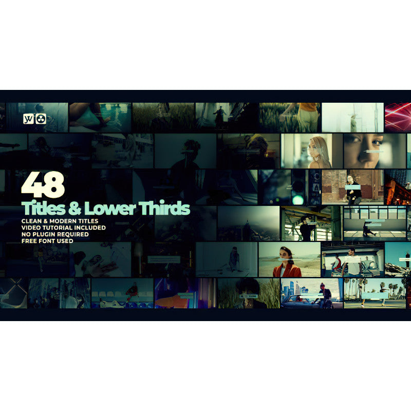 📺 Lower Third Titles | 48 Elegant Animated Subtitle Text Templates [MICHIGO STUDIO]