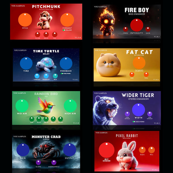 🎛️ Vox Samples FX Suite | 8 Compact VST3/AU Plugins – Tube Distortion, EQ, Delay, Stereo Enhancer 🎚️ [MICHIGO STUDIO]