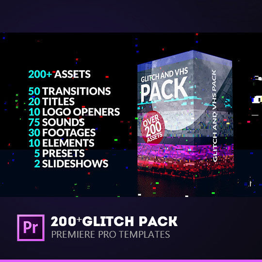 🎬 PR TEMPLATE | Glitch & Distortion Transitions ⚡ Title & Logo Intro Animation 🎯 [ MICHIGO STUDIO ]