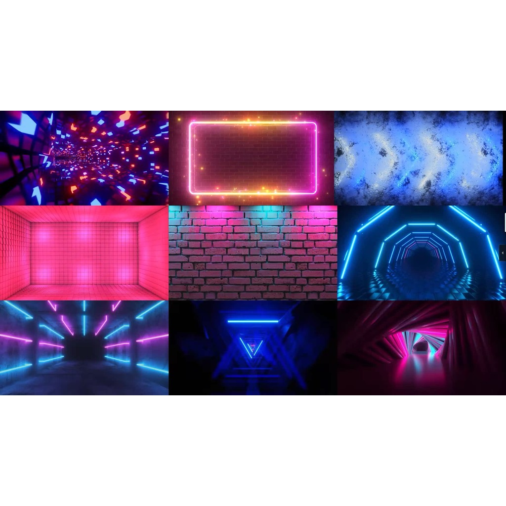 🎥 VJ LOOP | 🌈 Colorful Neon 💡 Abstract Rhythm Lines for LED Club Background 🎇 [ MICHIGO STUDIO ]