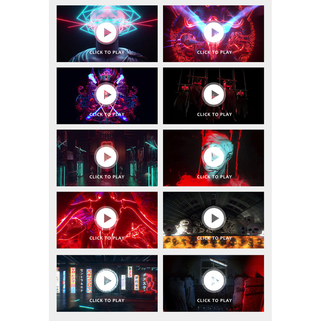 🎥 VJ LOOP | Retro Dark Skull & Ram Head Gothic Stage LED Club Background 🐏💀 [ MICHIGO STUDIO ]