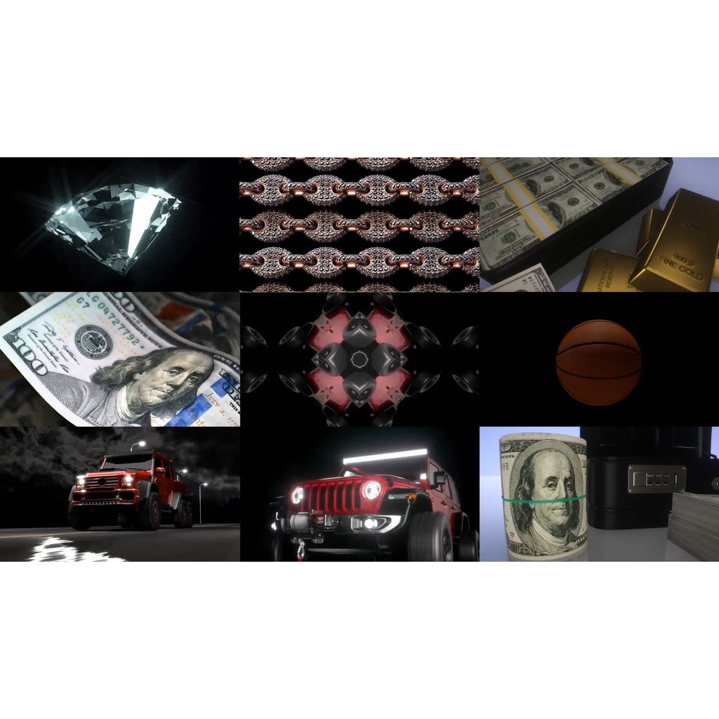 VJ LOOP | 🧊 HipHop Rap Chain Visual – Club LED Background with Metal Style 🎤📿 [MICHIGO STUDIO]