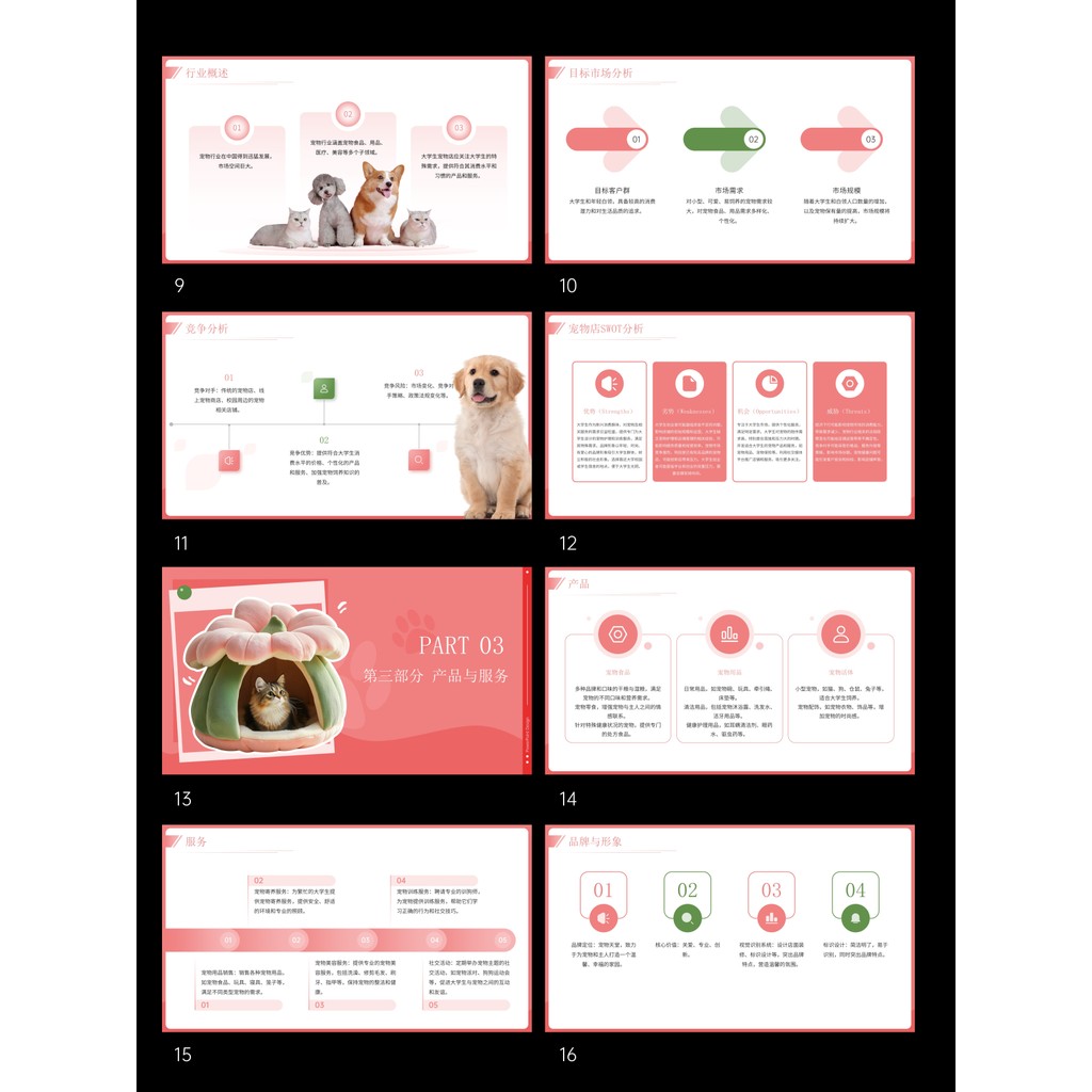 POWERPOINT TEMPLATE 37 | 🐾 Student Pet Shop Business Plan Brand Research Class Report PPT Template [ MICHIGO STUDIO ]