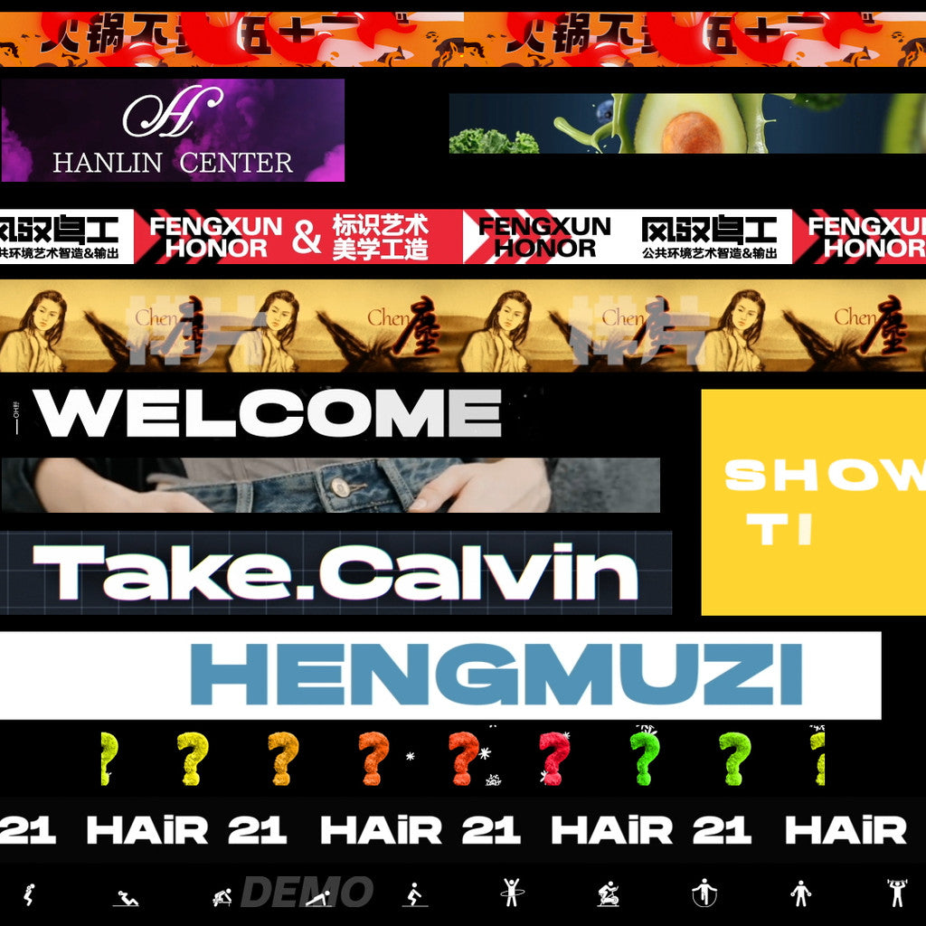 🎨 AE | LED SCREEN Custom LED Text Scroll Animation – Bar, Square, Creative Screen Fashion Visuals [MICHIGO STUDIO]