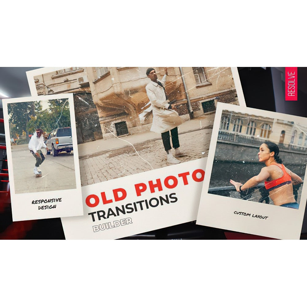 📸 Old Photo Transitions | Retro Freeze Frame Effects for DaVinci [MICHIGO STUDIO]