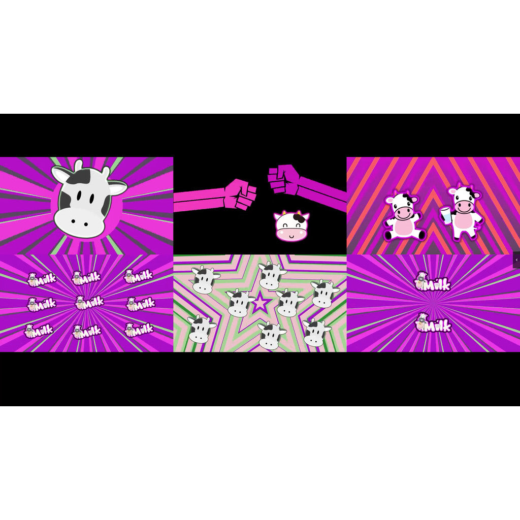 🎥 VJ LOOP | Cow Party Milk Theme LED Stage Background for Bar 🐄🥛🎉 [ MICHIGO STUDIO ]
