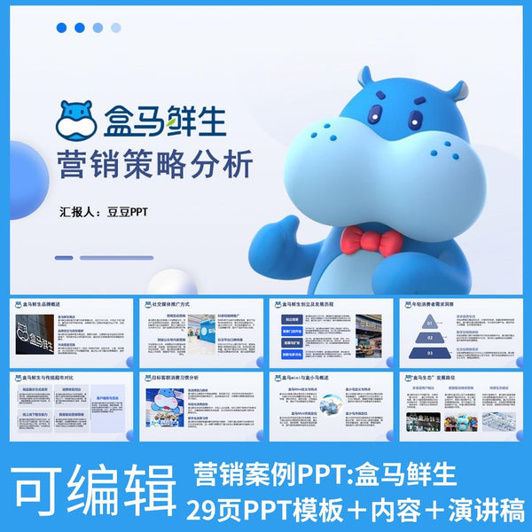 POWERPOINT TEMPLATE 52 | 🛒 Hema Fresh Brand Marketing Strategy Case Study Class Report PPT Template [ MICHIGO STUDIO ]