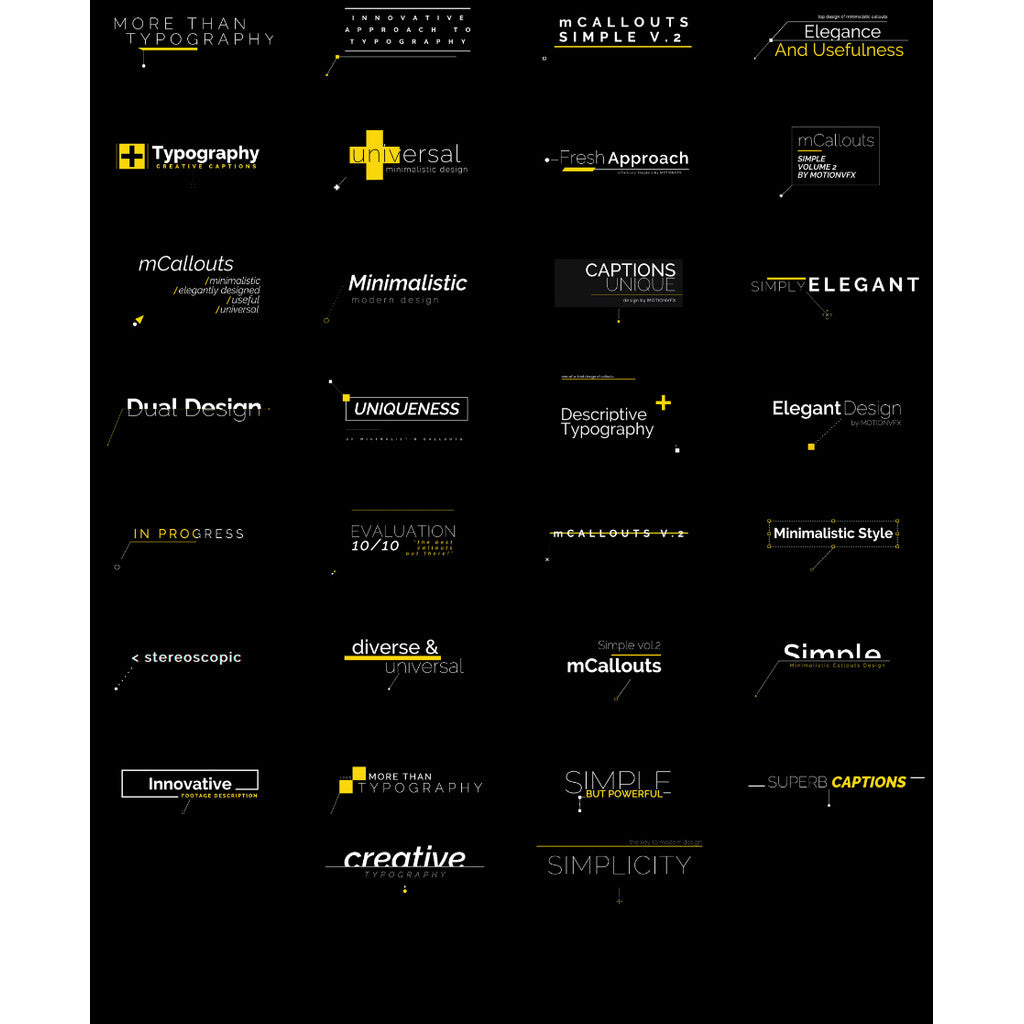 📌 mCallouts Simple 2 | MotionVFX Line Tracker Subtitle Toolkit [MICHIGO STUDIO]