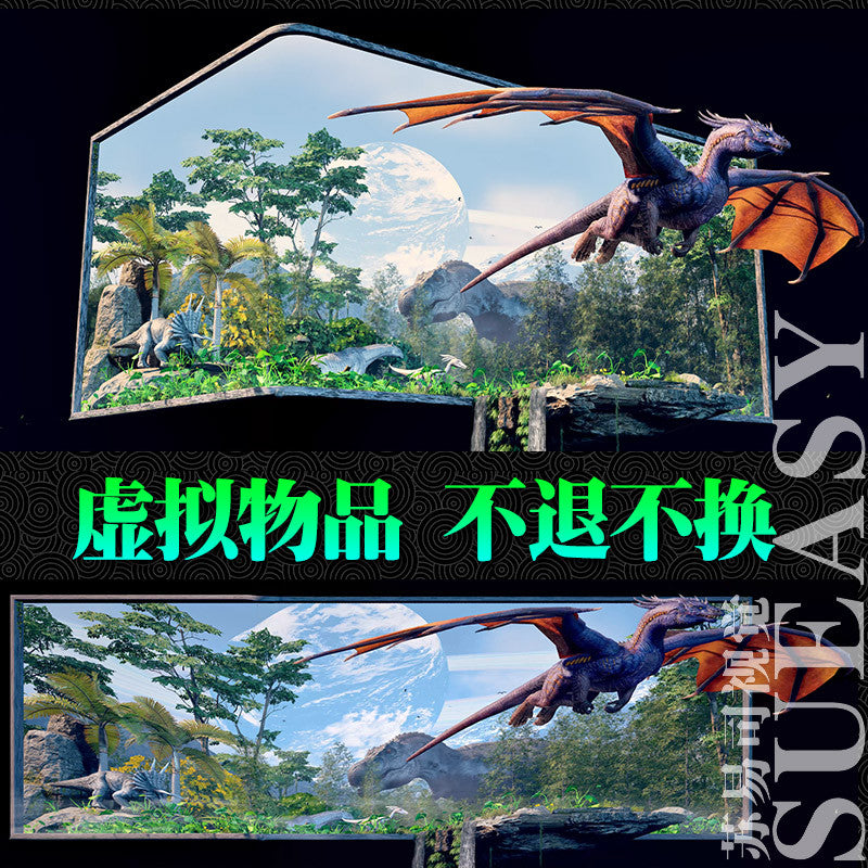 🎥 VJ LOOP | Naked-Eye 3D Western Dragon 8K Billboard Visual for Mall/Street 🐉🛍️ [MICHIGO STUDIO]