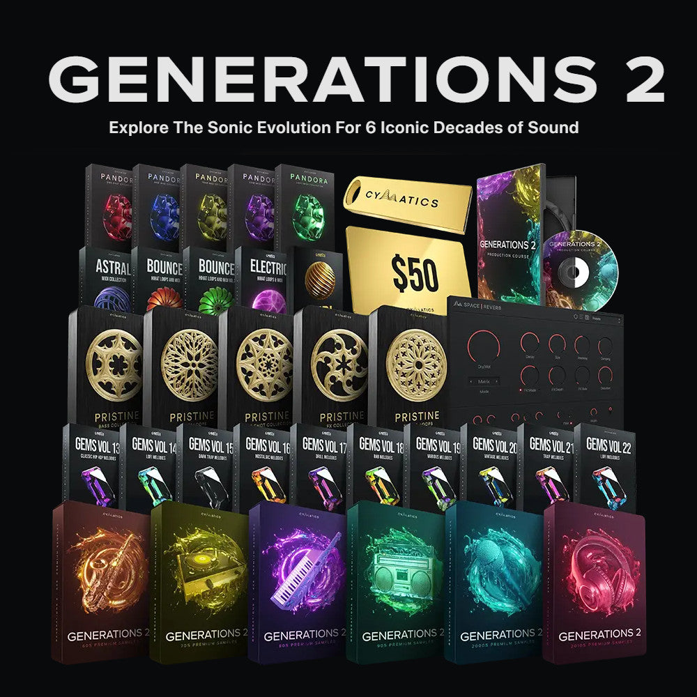 Sample Pack | Cymatics GENERATIONS 2 🕰️ + Bonus Retro EDM + VST Plugins 821 [MICHIGO STUDIO]