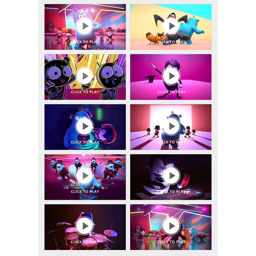 🎥 VJ LOOP | Cartoon Band Dance Animation Bar Stage LED Visuals 🎸🎤 [ MICHIGO STUDIO ]