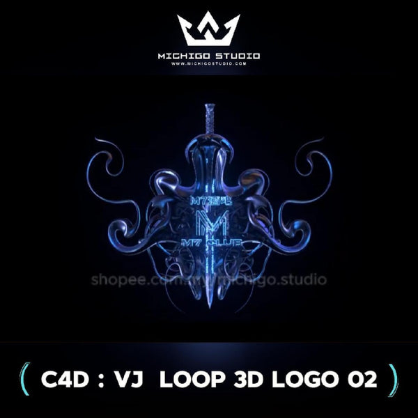 🌀 VJ 3D LOOP LOGO  | Custom C4D + Octane for DJ, Club & KTV [02]