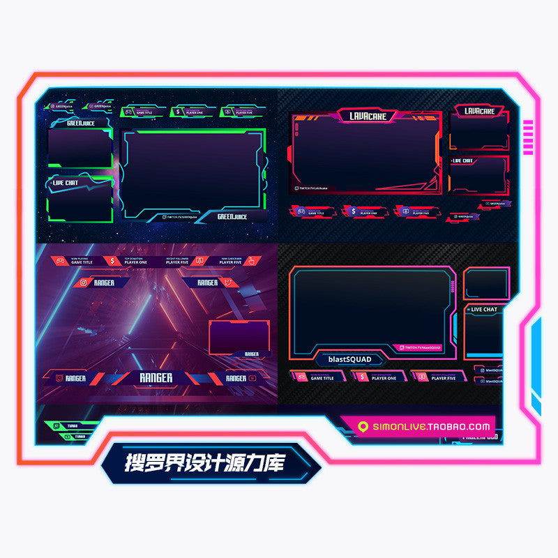🎬 11x Game Interface Templates – PSD & AI UI Design Pack [MICHIGO STUDIO]