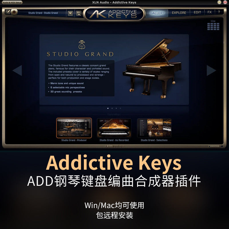 🎹 Addictive Keys | Piano Sound Library & Keyboard Synth Plugin for Modern Music Production [MICHIGO STUDIO]