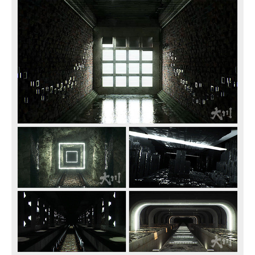🎥 VJ LOOP | 3D Interior Lighting Club Tunnel LED Stage Background 🏠💡 [ MICHIGO STUDIO ]