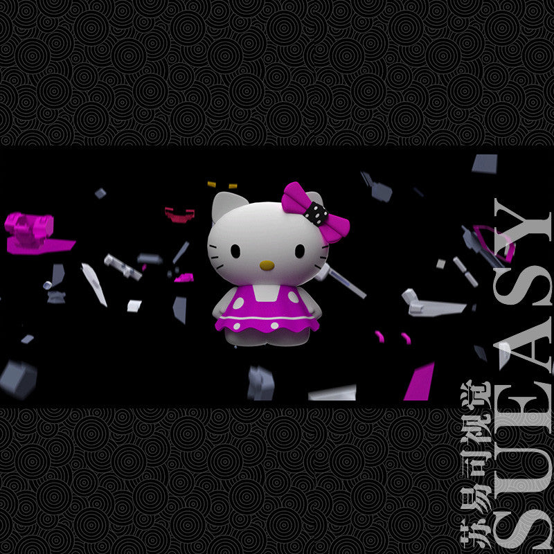 🎥 VJ LOOP | 4K Cute Hello Kitty Cartoon Club LED Wall Visual 💖🐱 [MICHIGO STUDIO]