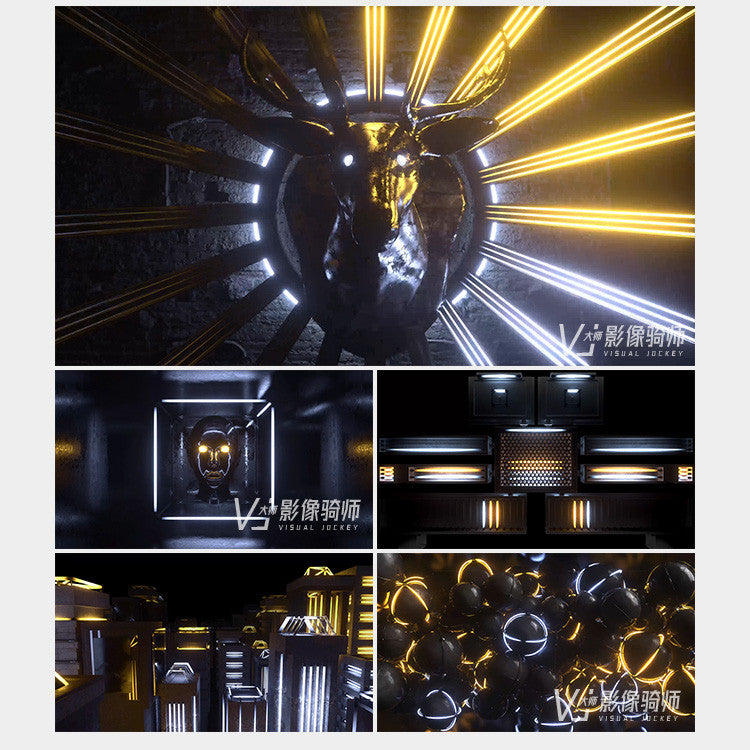 🎥 VJ LOOP | Cool 3D Neon Light Stripes for Indoor Club LED Stage Background 4K ⚡🎇 [MICHIGO STUDIO]