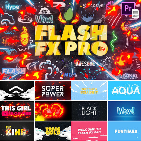 🎬 PR PLUGIN | 2D Cartoon Anime FX 🎨 Fire 🔥 Smoke 💨 Energy ⚡ Flash ✨ Fluid Motion Graphics Elements [ MICHIGO STUDIO ]