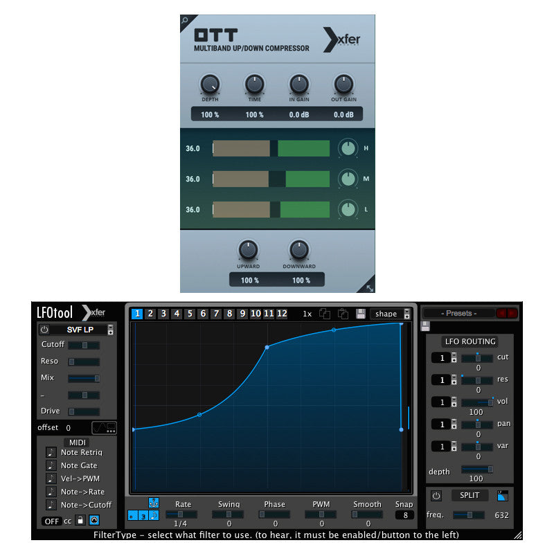 🎚 OTT & LFO Tool Bundle | Multiband Compression, Sidechain & Mixing Effects Pack [MICHIGO STUDIO]