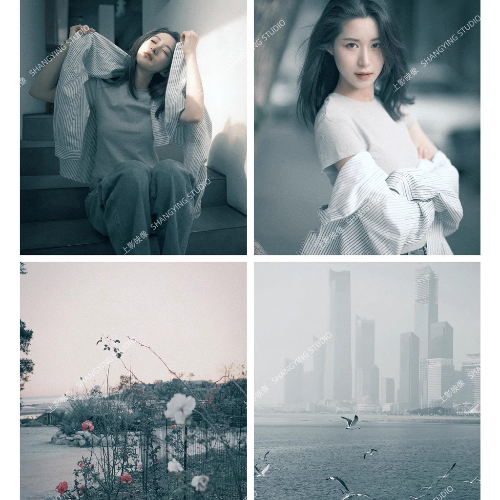 📸 Movie Gray Blue Tone Portrait - Lightroom Preset (PS, DaVinci, AE, Capcut, PR)