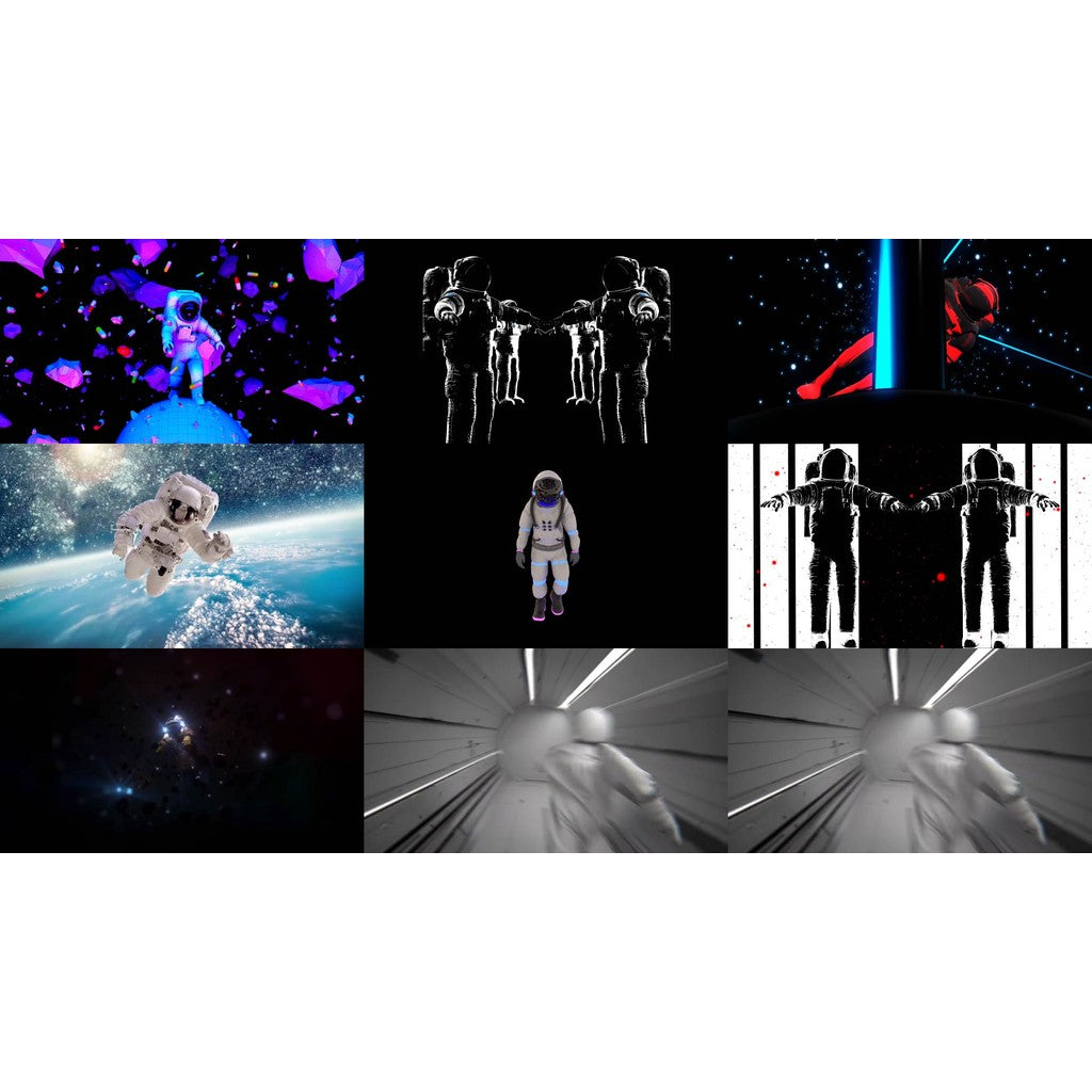 🎥 VJ LOOP | Astronaut & Spaceship Sci-Fi Universe LED Background 👨‍🚀🚀 [ MICHIGO STUDIO ]
