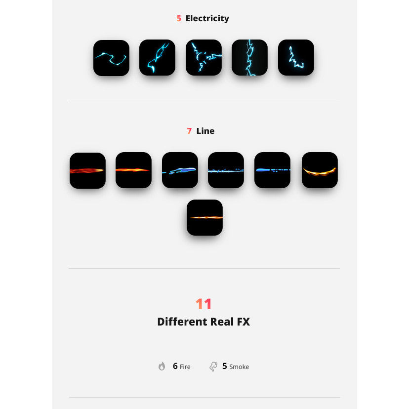 🎬 PR MOGRT TEMPLATE | Fire 🔥 Smoke 💨 Water 🌊 Explosion 💥 Cartoon FX Animation Elements 🎨 [ MICHIGO STUDIO ]