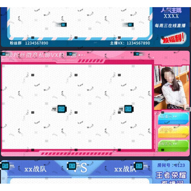 🖼️ PC Livestream Frame – Gaming, Fitness, Cooking, Education Border Pack [MICHIGO STUDIO]