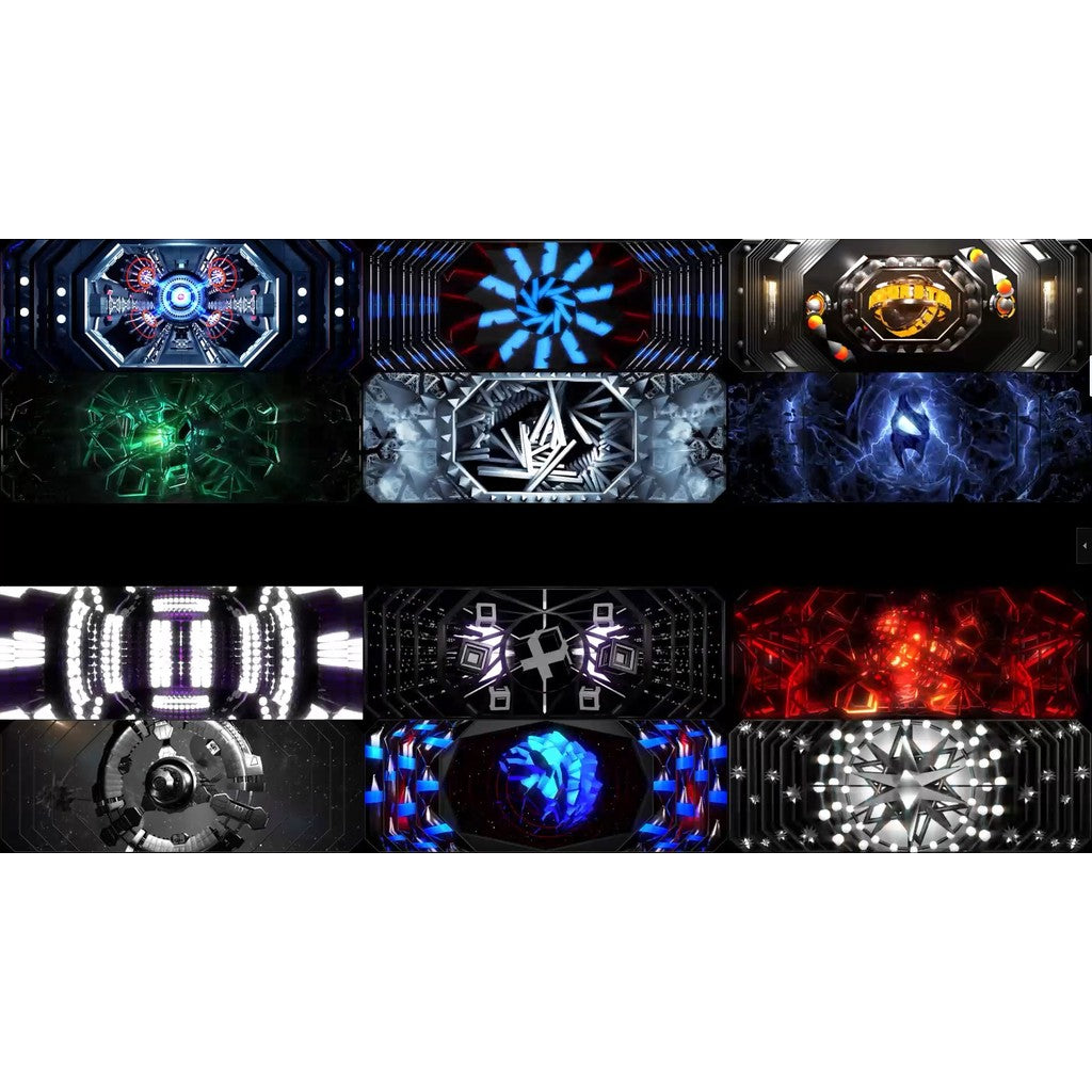 🎥 VJ LOOP | Widescreen Ice 3D Industrial Line Abstract LED Visuals 🧊⚙️📈 [ MICHIGO STUDIO ]