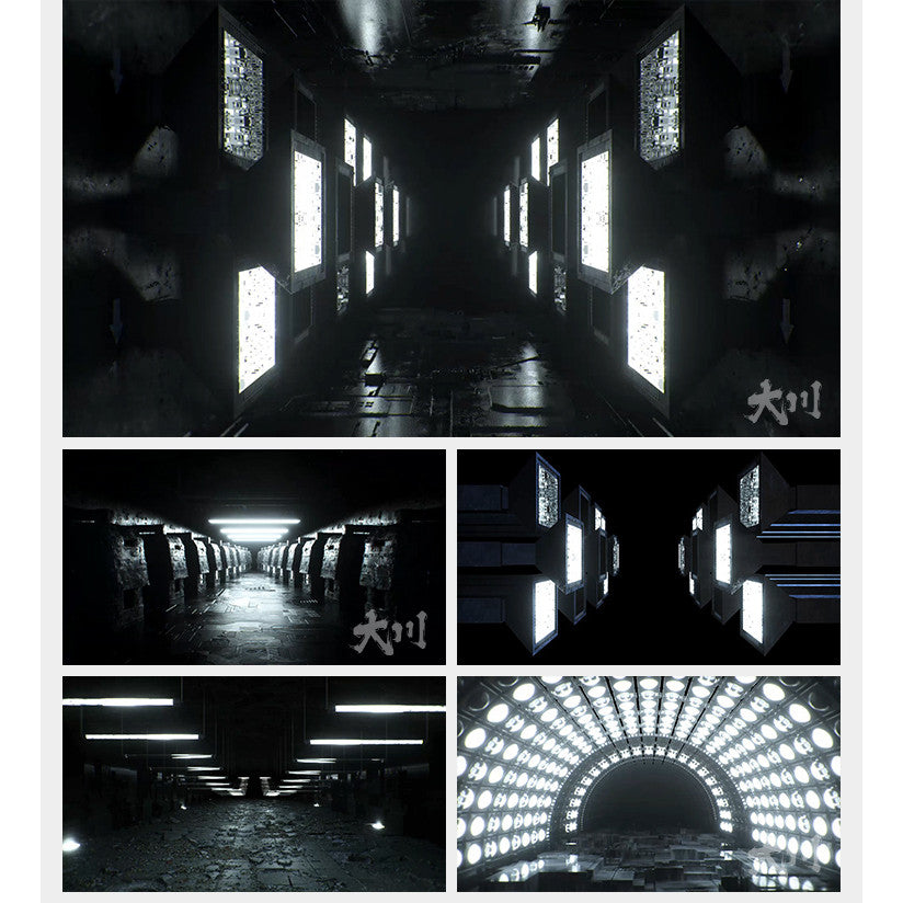🎥 VJ LOOP | 3D Interior Lighting Club Tunnel LED Stage Background 🏠💡 [ MICHIGO STUDIO ]