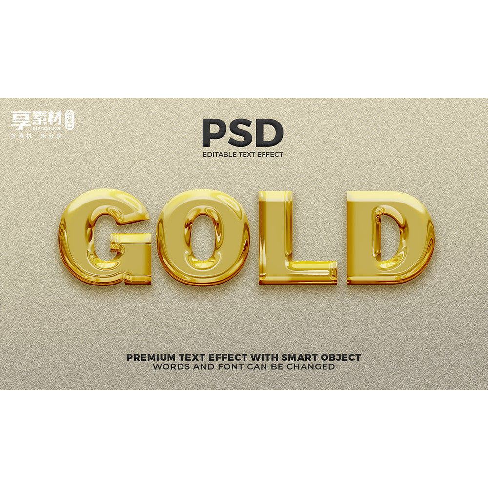 🎨 PSD TEMPLATE | 3D Text PSD Mockup Title Poster Logo Metal Glass Plastic Transparent [MICHIGO STUDIO]