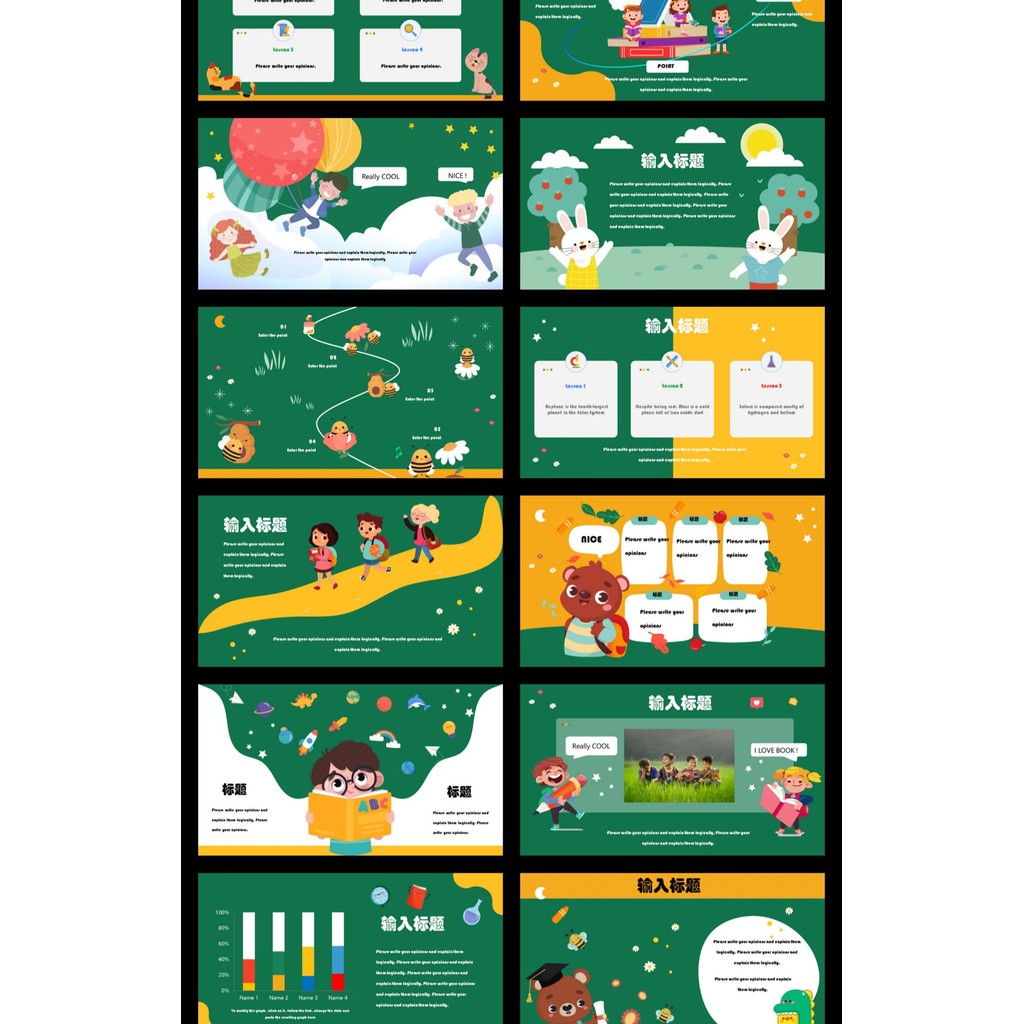 POWERPOINT TEMPLATE 15 | 👩‍🏫 24 Pages Teacher Lesson Plan Early Education Classroom PPT Template [ MICHIGO STUDIO ]